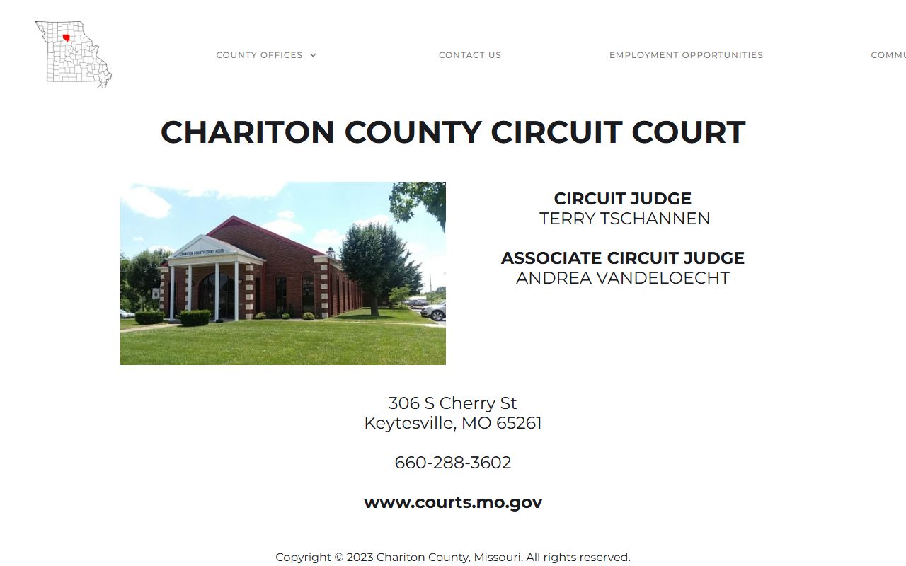 Chariton County court records after arrest circuit court page